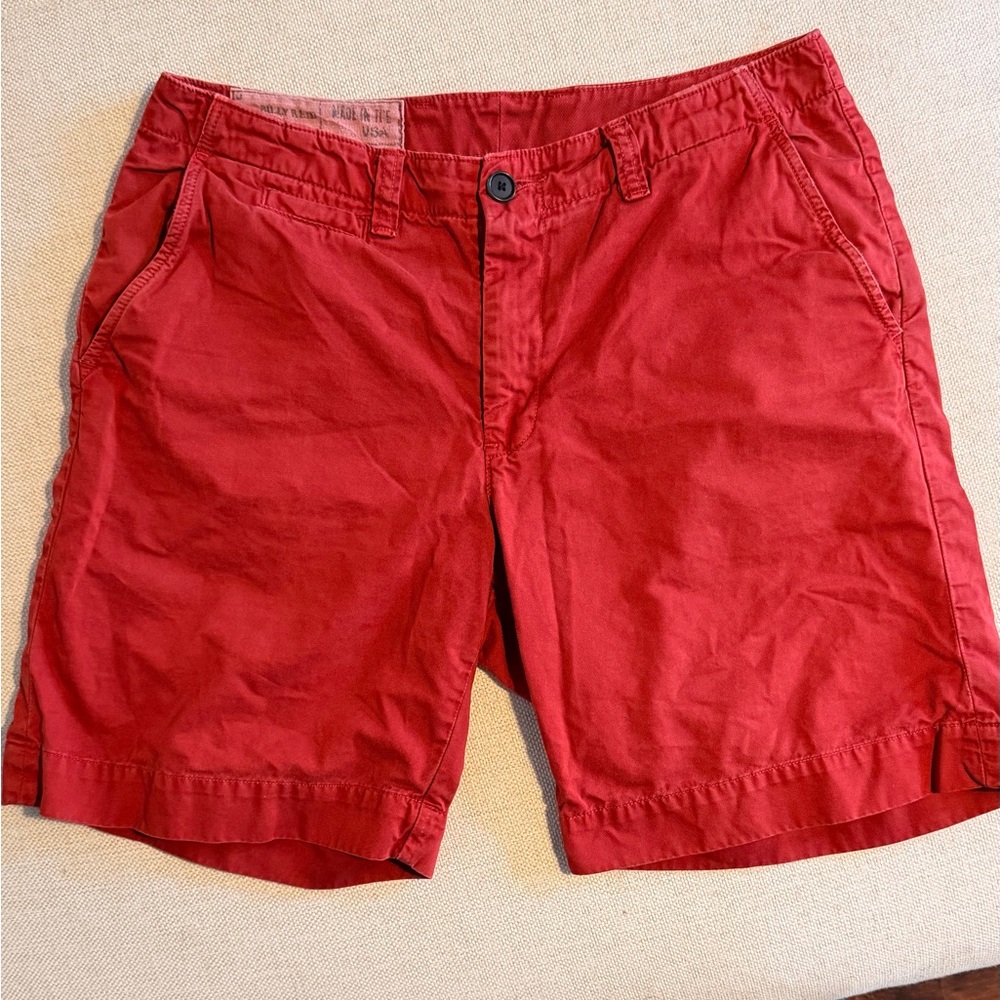 Billy Reid red shorts made in USA